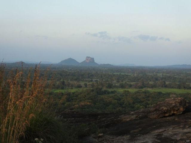 Sigiriya in a distance seen from the top of the rock we climbed