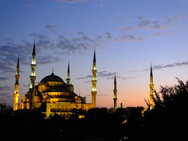 The Blue Mosque from our Hotel roof top